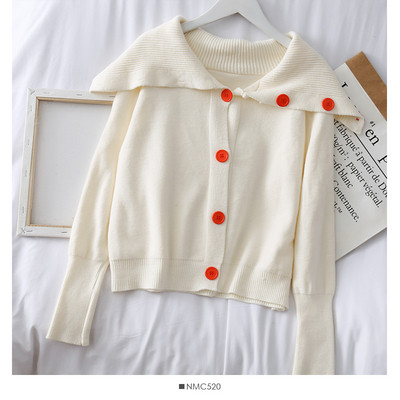 Vesta casual dama in alb si negru cu nasturi