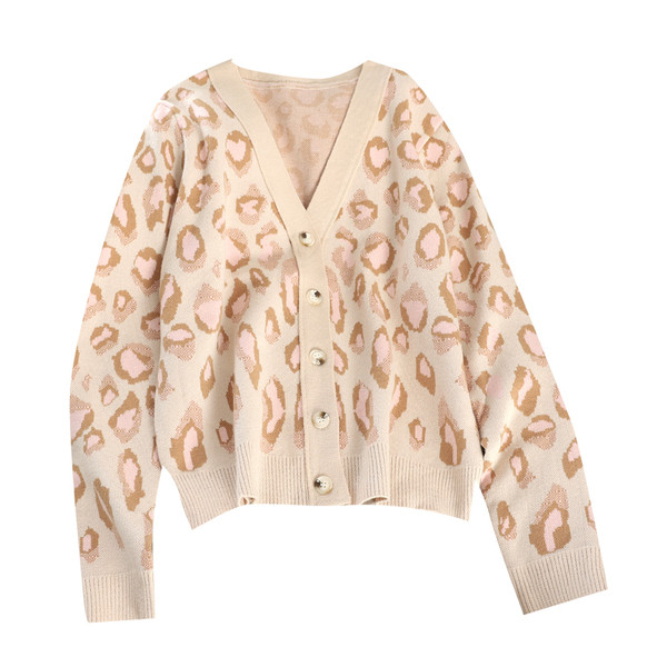 Актуална дамска жилетка с леопардов десен в четири цвята