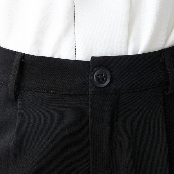 Нов модел дамски панталон - широк модел в черен цвят