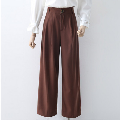 Нов модел дамски панталон с висока талия - широк модел в три цвята