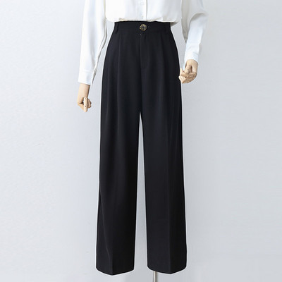 Нов модел дамски панталон с висока талия - широк модел в три цвята