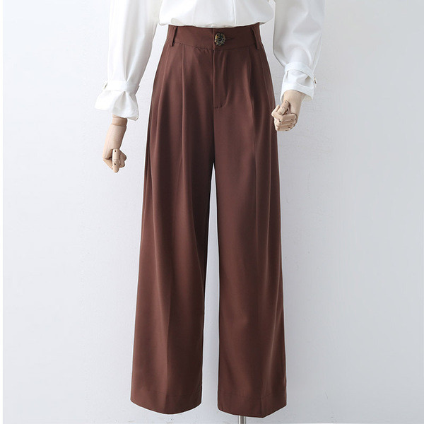 Нов модел дамски панталон с висока талия - широк модел в три цвята