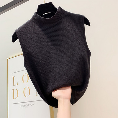 Дамски плетен потник с полувисока яка в четири цвята