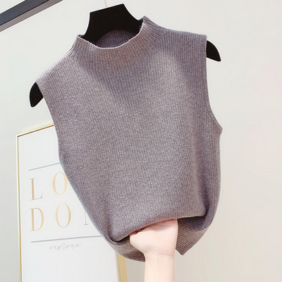 Дамски плетен потник с полувисока яка в четири цвята