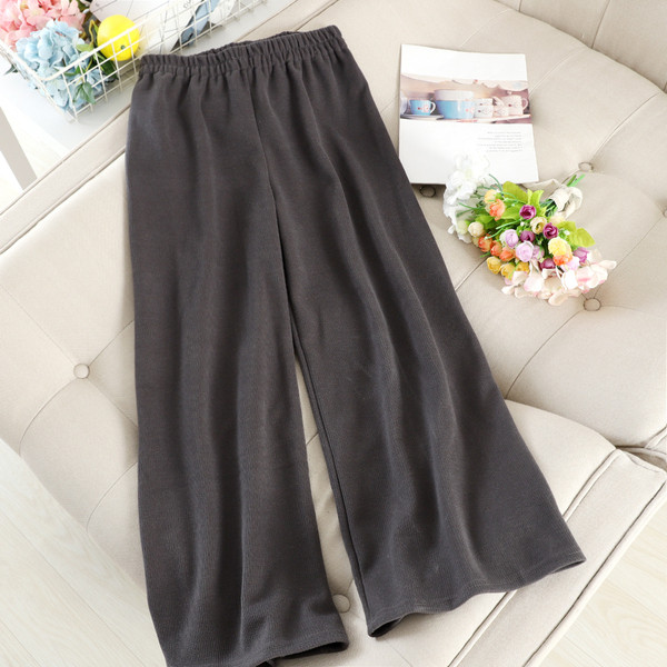 Дамски панталон от тънко плетиво с висока талия в няколко цвята