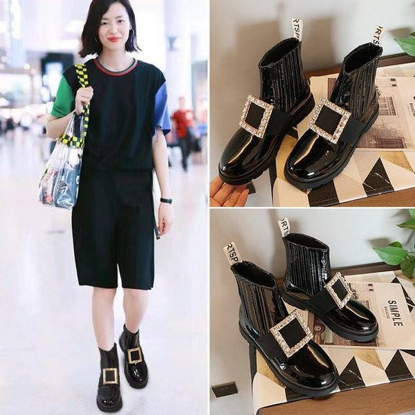 НОВО дамски боти с камъни в два модела 