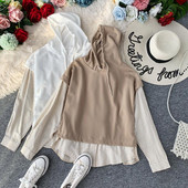 Hanorac de dama modern cu gluga si cravate in doua culori