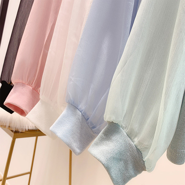 Стилна дамска  риза с панделка в няколко цвята