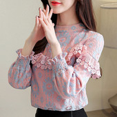 Bluza de dama model nou alb si roz cu dantela