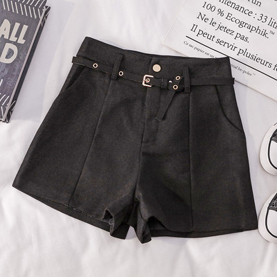 Есенни къси панталони с висока талия и колан в няколко цвята