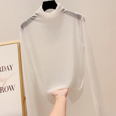 Bluză de damă cu guler polo în mai multe culori diferite