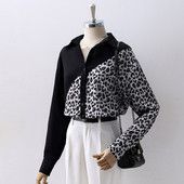 Нов модел дамска риза с животински мотиви в черен и розов цвят