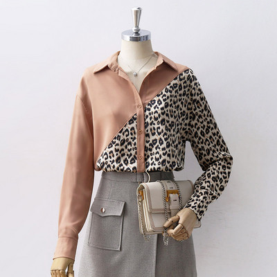 Нов модел дамска риза с животински мотиви в черен и розов цвят