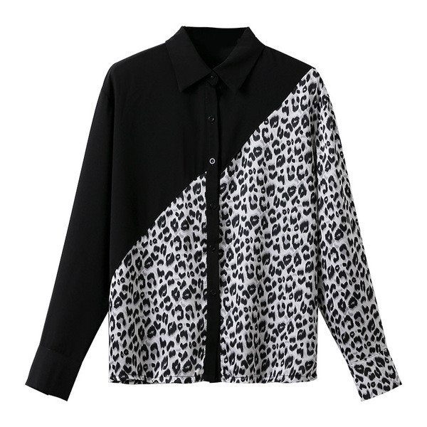 Нов модел дамска риза с животински мотиви в черен и розов цвят