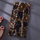 Fusta de dama moderna model Slim cu talie inalta si model color