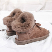 Μοντέρνες γυναικείες μπότες με γούνα  και κορδόνια σε διάφορα χρώματα