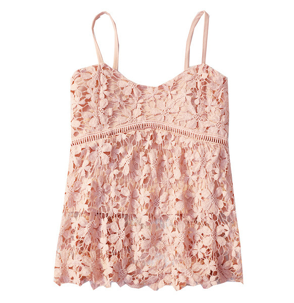 Дантелен дамски потник с тънки презрамки в няколко цвята