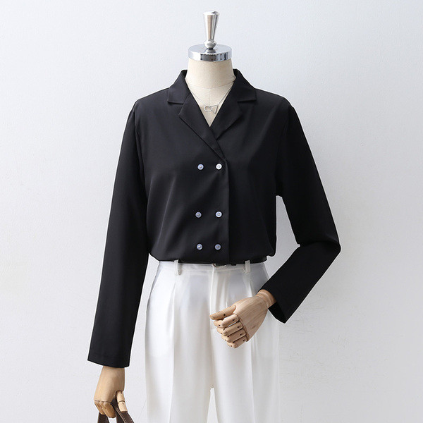 Нов модел актуална дамска риза с шпиц деколте в зелен и черен цвят