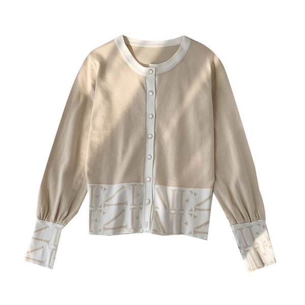 Модерна дамска жилетка с копчета и дълъг ръкав в четири цвята