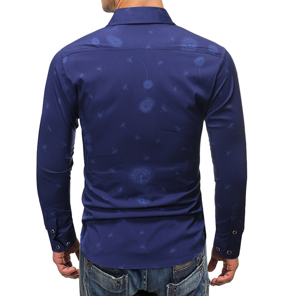 Модерна мъжка риза  с копчета в три  цвята