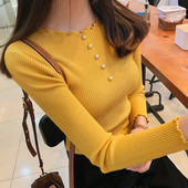 Вталена дамска блуза с перли в три цвята