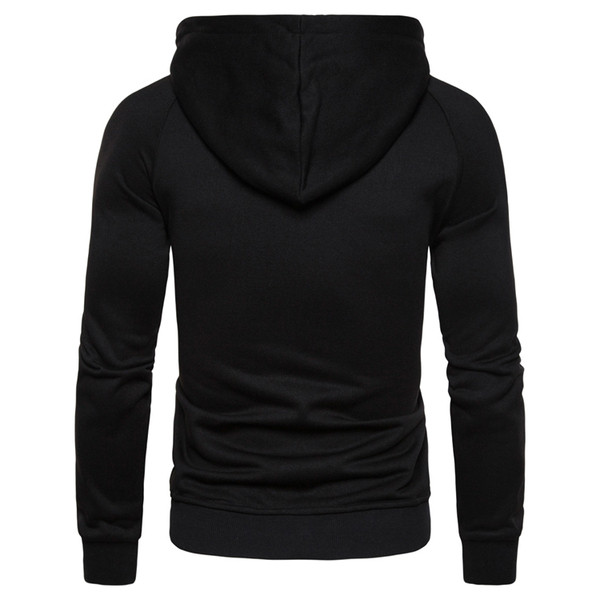 Ежедневен мъжки суичър с качулка в черен и сив цвят