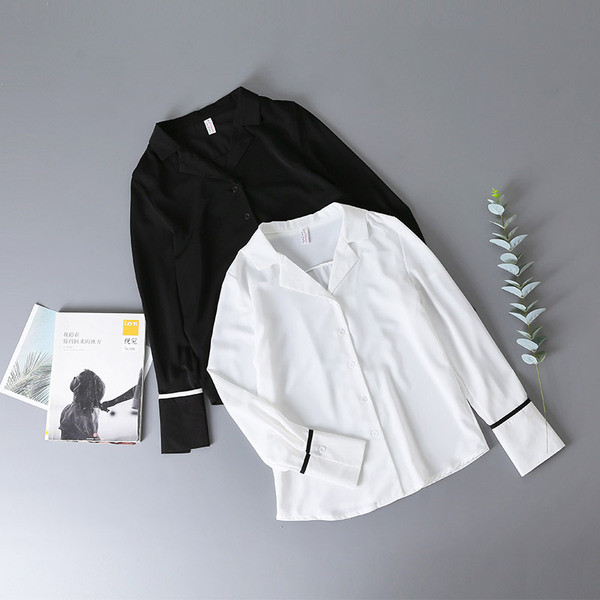 Нов модел ежедневна дамска риза с копчета и шпиц деколте