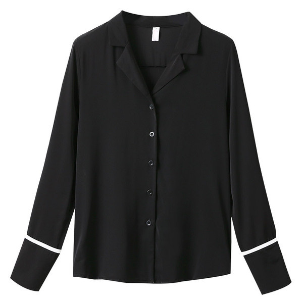 Нов модел ежедневна дамска риза с копчета и шпиц деколте