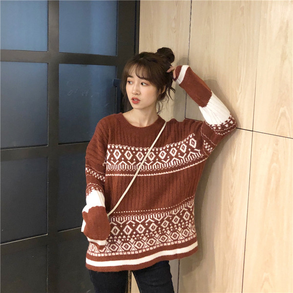 Дамски ежедневен дълъг пуловер в два цвята с овално деколте