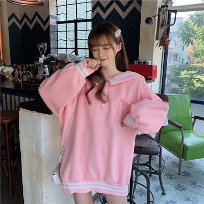 Bluza lunga de dama in doua culori cu guler clasic