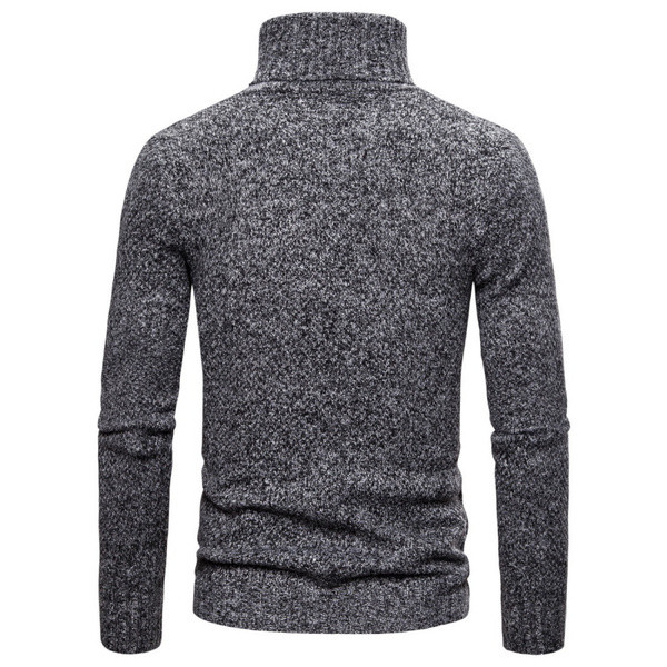 Зимен мъжки пуловер с висока яка в три цвята