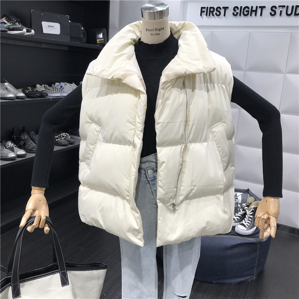 Ежедневен дамски елек широк модел в черен, бял и зелен цвят