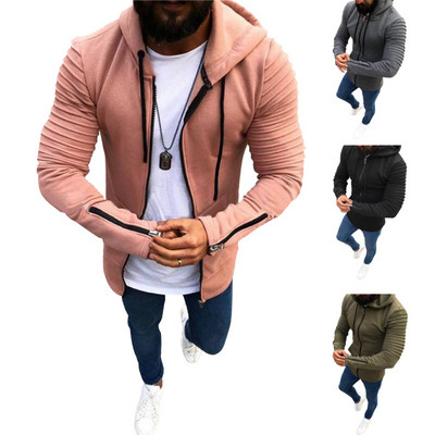 ÚJ modell férfi pulóver cipzárral és kapucnival négy színben