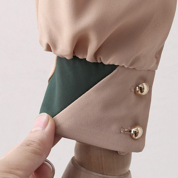 Нов модел дамска риза с дълъг ръкав и връзки в два цвята