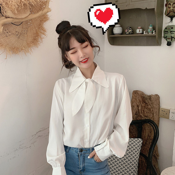 Cămașă modernă de damă în trei culori cu guler clasic