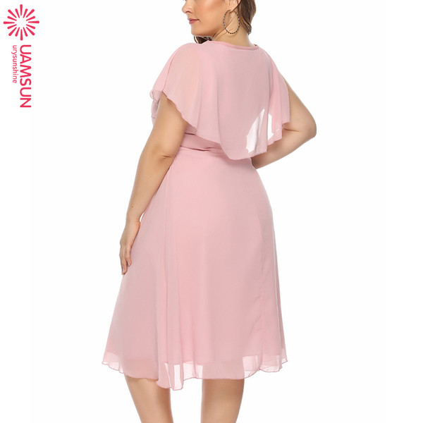 Rochie scurta dama marime mare cu decolteu in mai multe culori