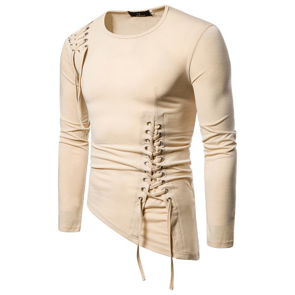 Bluza barbateasca model asimetric cu cravate in mai multe culori