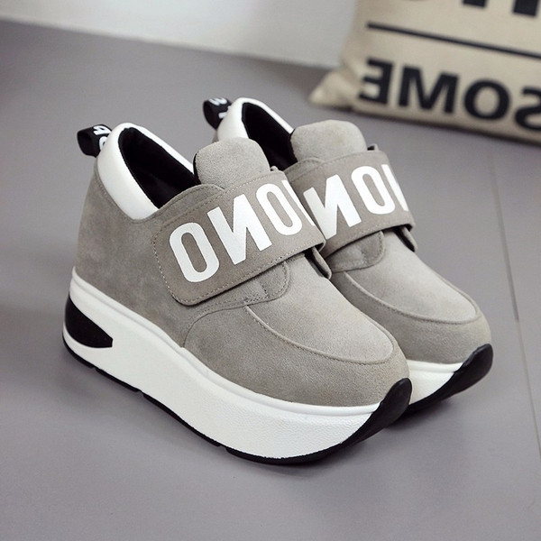 Tenisi casual dama cu platforma cu autocolant in trei culori