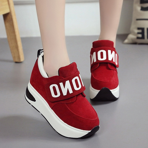 Tenisi casual dama cu platforma cu autocolant in trei culori