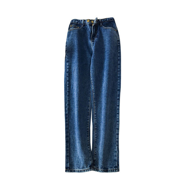 Blugi casual de dama in doua culori cu buzunare si talie inalta