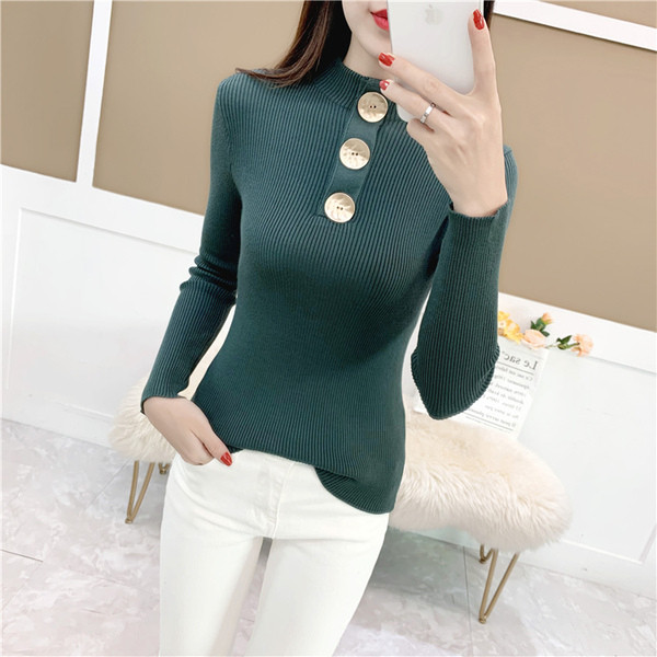 Pulover de dama modern model nou cu nasturi - mai multe culori