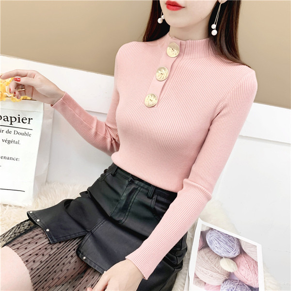 Pulover de dama modern model nou cu nasturi - mai multe culori