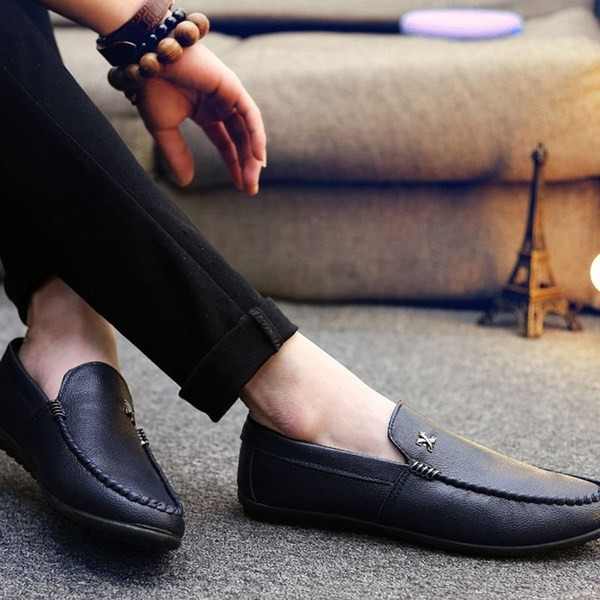 Mocasini barbati din piele in trei culori