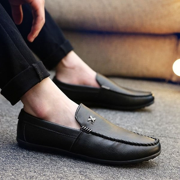 Mocasini barbati din piele in trei culori