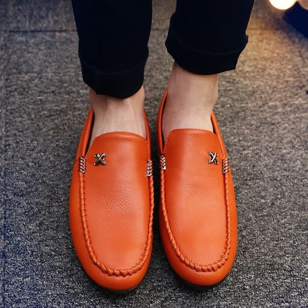 Mocasini barbati din piele in trei culori