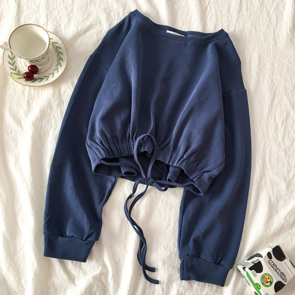 Bluza de dama in patru culori cu cravate si maneci lungi