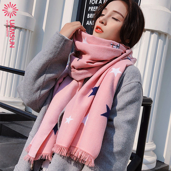 Eșarfă de damă cu stele în patru culori