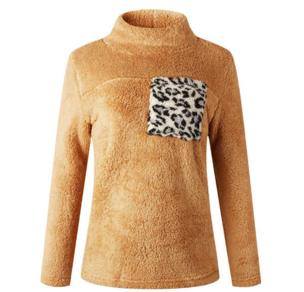 Pulover casual dama cu buzunar in doua culori