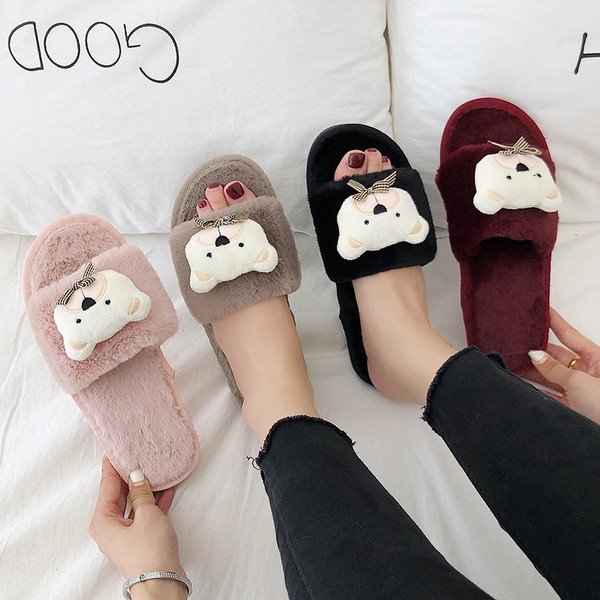 Papuci dama cu decor 3D in mai multe culori