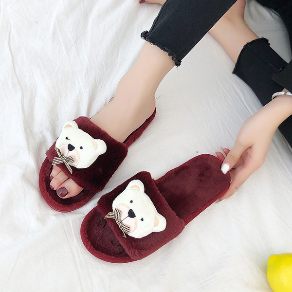 Papuci dama cu decor 3D in mai multe culori